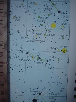 close up of region around M27 close up of the area around M27