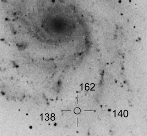 SN2011fe on DSS image of M101