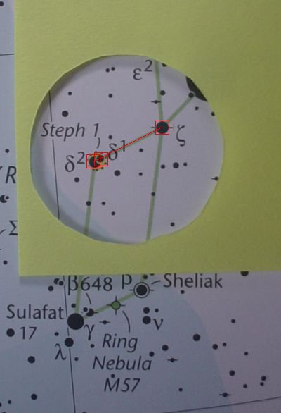 Going from zeta Lyr to delta Lyr with patterns marked