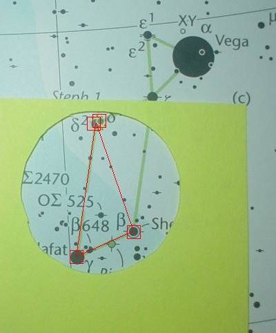 Going from delta Lyr to gamma and beta Lyr with patterns marked